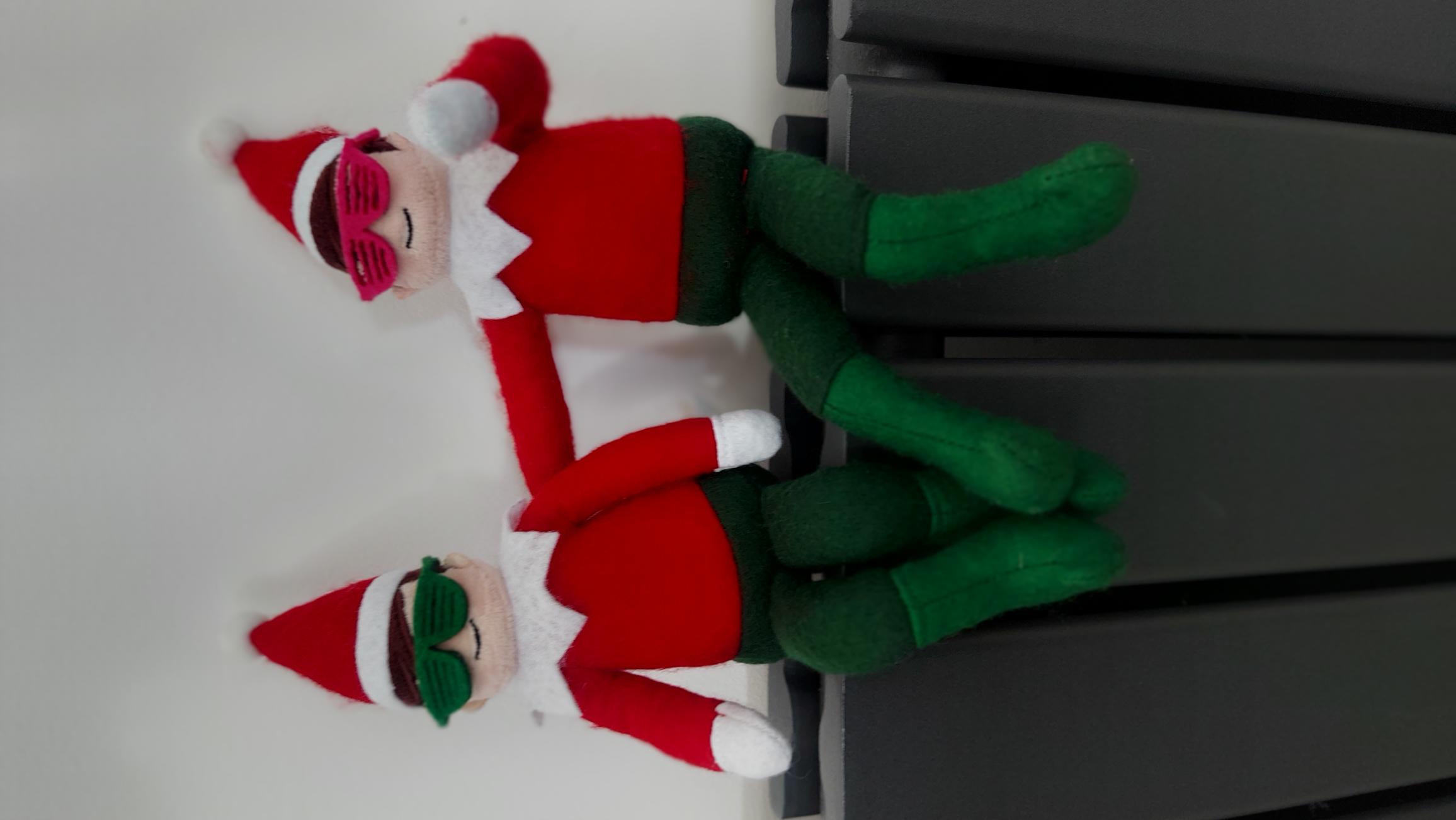 The Duo Set - Official Cheeky Elves Duo Set Dolls on  a ledge